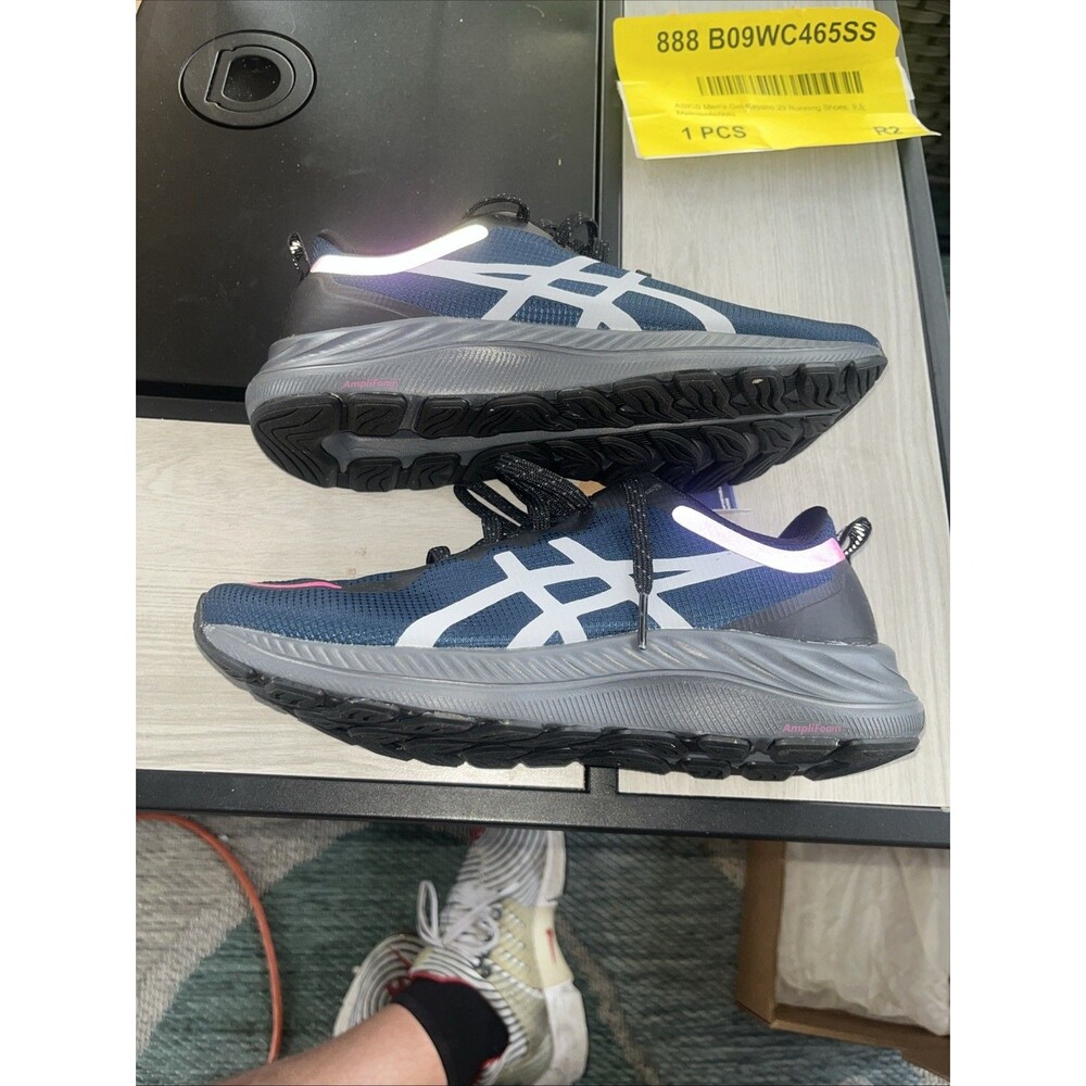 1012b 153 Size 7 Women’s   ASICS Dark Navy Blue Pink Rubber Upper